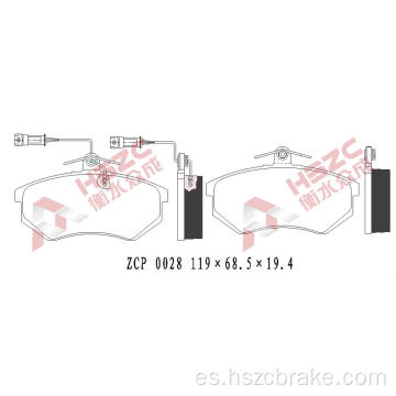 Padera de freno de cerámica de automóvil FMSI D290 para Audi